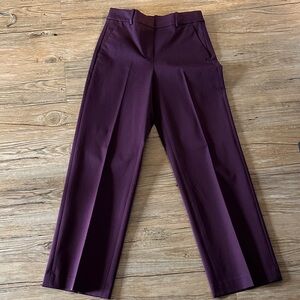 J. Crew Women's Straight Leg Pants in Burgundy